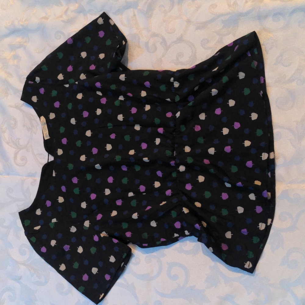 Tree print black peplum